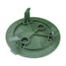 NDS 6 in. Round SureFit Universal Valve Box Lid Green Lid Only