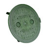 NDS 6 in. Round SureFit Universal Valve Box Lid Green Lid Only