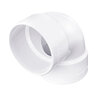 NDS PVC S&D 90 Deg. Elbow HUB x HUB White 3 in.