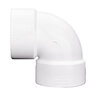 NDS PVC S&D 90 Deg. Elbow HUB x HUB White 3 in.
