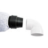 NDS PVC S&D 90 Deg. Elbow HUB x HUB White 3 in.