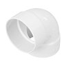 NDS PVC S&D 90 Deg. Elbow HUB x HUB White 4 in.