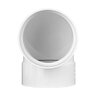 NDS PVC S&D 90 Deg. Elbow HUB x HUB White 4 in.