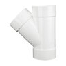 NDS PVC S&D 45 Deg. Wye HUB x HUB x HUB White 4 in.