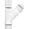 NDS PVC S&D 45 Deg. Wye HUB x HUB x HUB White 4 in.
