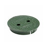 NDS 6 in. Round Standard Series Valve Box, 9 in. Height, Green Box, Green Sewer Cover