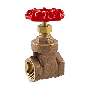 New-Line Gate Valve Brass 2 in. FPT 200 PSI w/ Wheel Handle