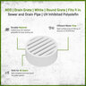 4 DRAIN GRATE WHITE NDS