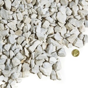 Bulk Crystal White Rock Medium (per cu. yd.)