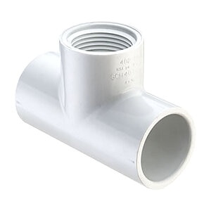 Tee PVC 1/2 in. Socket x Fipt