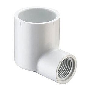 Reducing Elbow 90 Degree PVC 1 in. x 3/4 in. Socket x Fipt