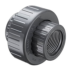 Union (Old Style) Sch 80 PVC 1-1/2 in. Fipt w/ FKM O-Ring Seal