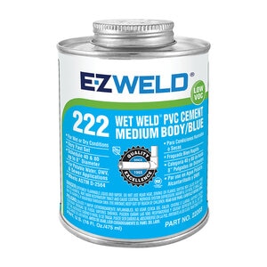 E-Z Weld PVC Cement Wet Aqua Blue 1 qt.