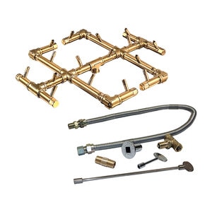 Crossfire Burner Brass w/ Flex Line Kit 3/4 in. 180,000 BTU