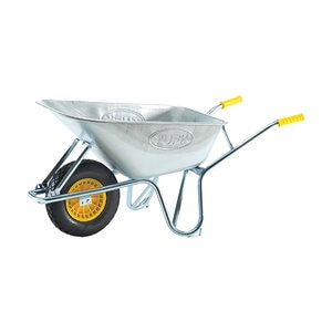 TUFX Wheelbarrow Steel Tray 6 cuft PU Wheel 500 lbs Flat-Free Tire