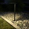 Kichler 12V Integrated LED 6 in. Shallow Shade Path Light, 2700K Warm White, Black Textured Finish 