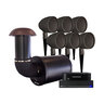UltraScape PRO bundle, 10 in. burial subwoofer, (6) 4 in. satellite speakers, 100W, brown, includes T100, and A.1x
