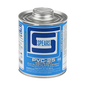 725-QT Wet R Dry Med Body Aqua Blue PVC Cement Bi-Lingual Label