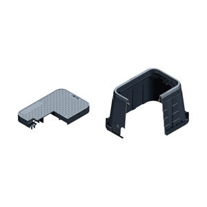 10 in. x 15 in. black box w/green lid