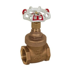 1 1/2 CL 125 BRZ FIP OB NRS Gate Valve Red-White 206A