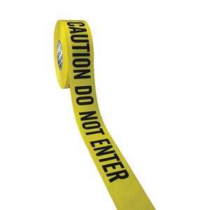 Yellow "CAUTION DO NOT ENTER" 4mil x 3" 1000ft