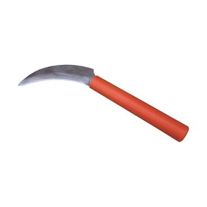 Sickle / Sod Cutter, 4 in. Steel, Molded, 6 in. Polymer Comfort Grip, Resharpenable Blade

