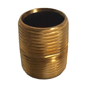 2 X Close Brass Nipple