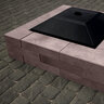 Belgard Weston Stone Fire Pit Kit w/ Clam Shell Spark Arrestor Rustic