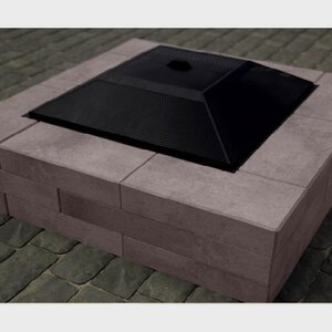 Belgard Weston Stone Smooth Fire Pit Kit w/ Calm Shell Spark Arrestor Rustic