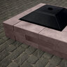 Belgard Weston Stone Smooth Fire Pit Kit w/ Calm Shell Spark Arrestor Rustic