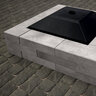 Belgard Melville Fire Pit Kit Charcoal w/ Clam Shell Spark Arrestor