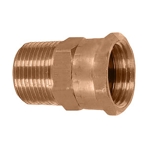 BRASS 1" MALE NPSH SWIVEL X FEMALE GHT