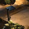 Kichler 12V Integrated LED 8 in. Shallow Shade Path Light, 3000K Pure White, Black Textured Finish