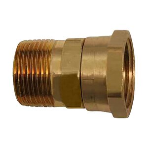 BRASS 1" MALE NPT X SWIVEL FEMALE GHT