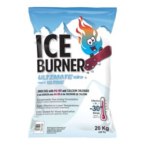Ice Burner Treated Ice Melter 20 kg. Purple Bag