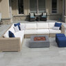 Tread Dove Grey Sandstone Rockface 4 Sides 2 in. x 14 in. x 72 in.