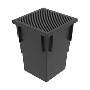 RELN 13in x 13in Deep Stormwater Catch Basin with Aluminum Grate (13in x 13in x 17in) Capacity: 32L