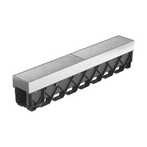 RELN Storm Pro 100 Series 6 in. x 40 in. Hidden Channel Drainage System with Stainless Steel Removable Trays