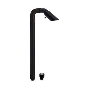 SOLID BRASS GUN METAL BLACK MR8 PATH LIGHT, INCLUDES 1W MR8 LED, 110LM, 3000K (CONNECTORS NOT INCLUDED)