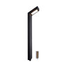 SOLID BRASS GUN METAL BLACK HOCKEY STICK PATH LIGHT G4 BI-PIN, INCLUDES 3W, 120DEG, 300LM, 3000K FLAT PANEL BI-PIN LED (CONNECTORS NOT INCLUDED)