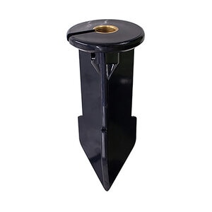 8" HEAVY DUTY STAKE WITH SLOT & 1/2" BRASS INSERT