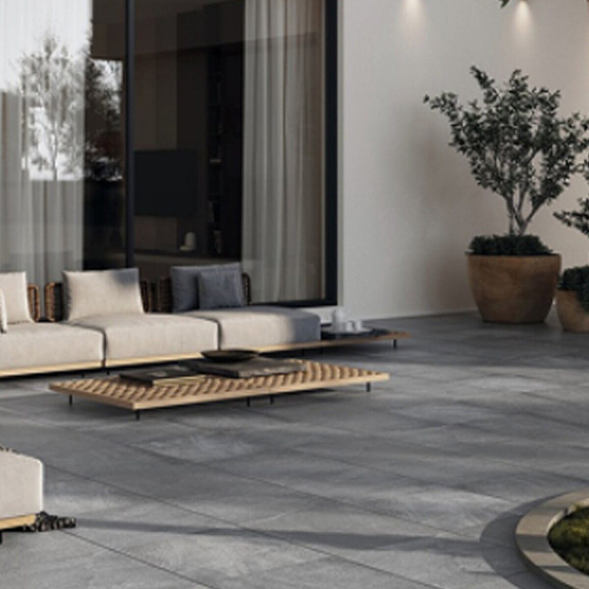 Geoceramica Porcelain Paver Smoke 24 in. x 24 in. x 4 cm (108.4 sq. ft ...
