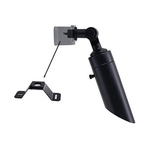 SOLID BRASS GUN METAL BLACK MR16 DOWN LIGHT INCLUDES TREE BRACKET, LOCKING NUT, HONEYCOMB LENS, SPRING SOCKET AND 50' OF 18/2 CABLE LEAD (CONNECTORS NOT INCLUDED)