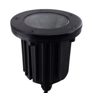 BRASS GUN METAL BLACK MR16 FLAT TOP WELL LIGHT, INCLUDES GIMBAL, HONEYCOMB LENS AND 72" OF 18/2 CABLE LEAD (CONNECTORS NOT INCLUDED)