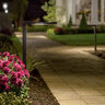 Kichler 12V Integrated LED 8 in. Shallow Shade Path Light, 3000K Pure White, Black Textured Finish