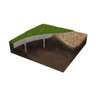 Permaloc CleanLine Aluminum Landscape Edging Black Duraflex 3/16 in. x 5-1/2 in. x 16 ft.