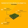 Pro-Trade Apple Light Synthetic Turf 50 oz. Face Weight/71 oz. Total Weight 1.25 in. Apple Green Blades - Green/Brown Thatching