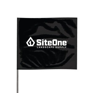 SiteOne Marking Flag Black 4 in. x 5 in. with 21 in. Steel Staff (100/Bundle)
