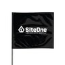 SiteOne Marking Flag Black 4 in. x 5 in. with 21 in. Steel Staff (100/Bundle)