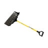 Pro-Trade Poly Pusher Snow Shovel D-Grip Steel Handle 24 in. Blade Steel Wear Strip